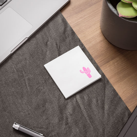 Progress not Perfection - Post-it® Note Pads - white and pink cactus