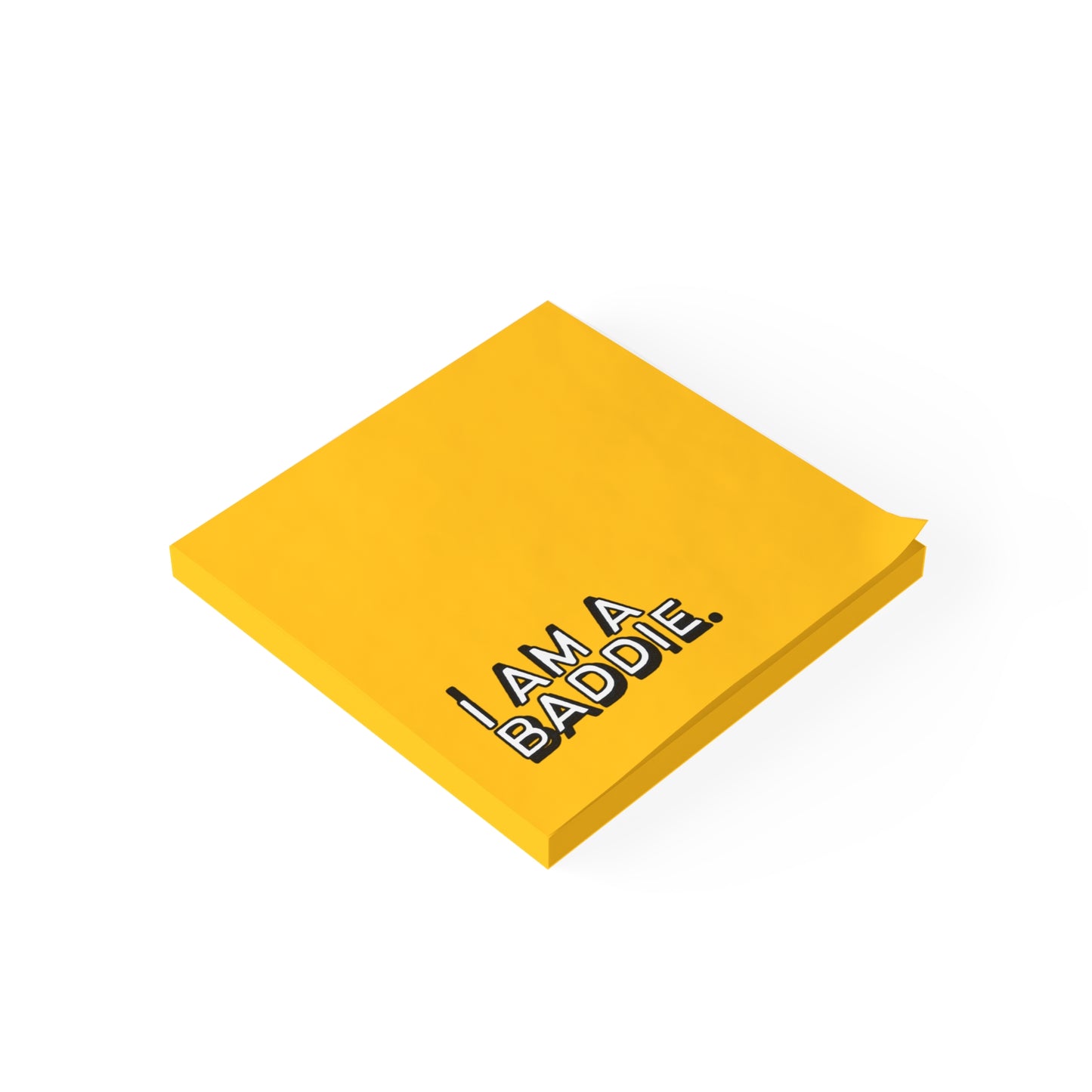 I am a Baddie - Post-it® Note Pads - affirmation note in yellow