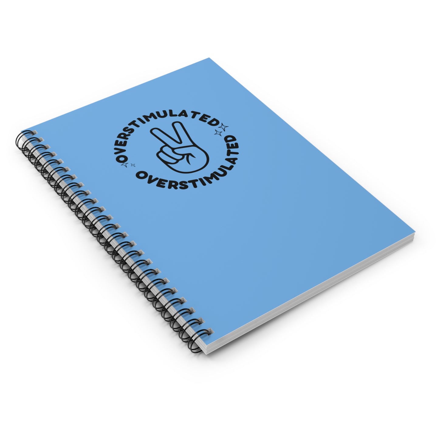 Overstimulated Spiral Notebook - Ruled Line - light blue