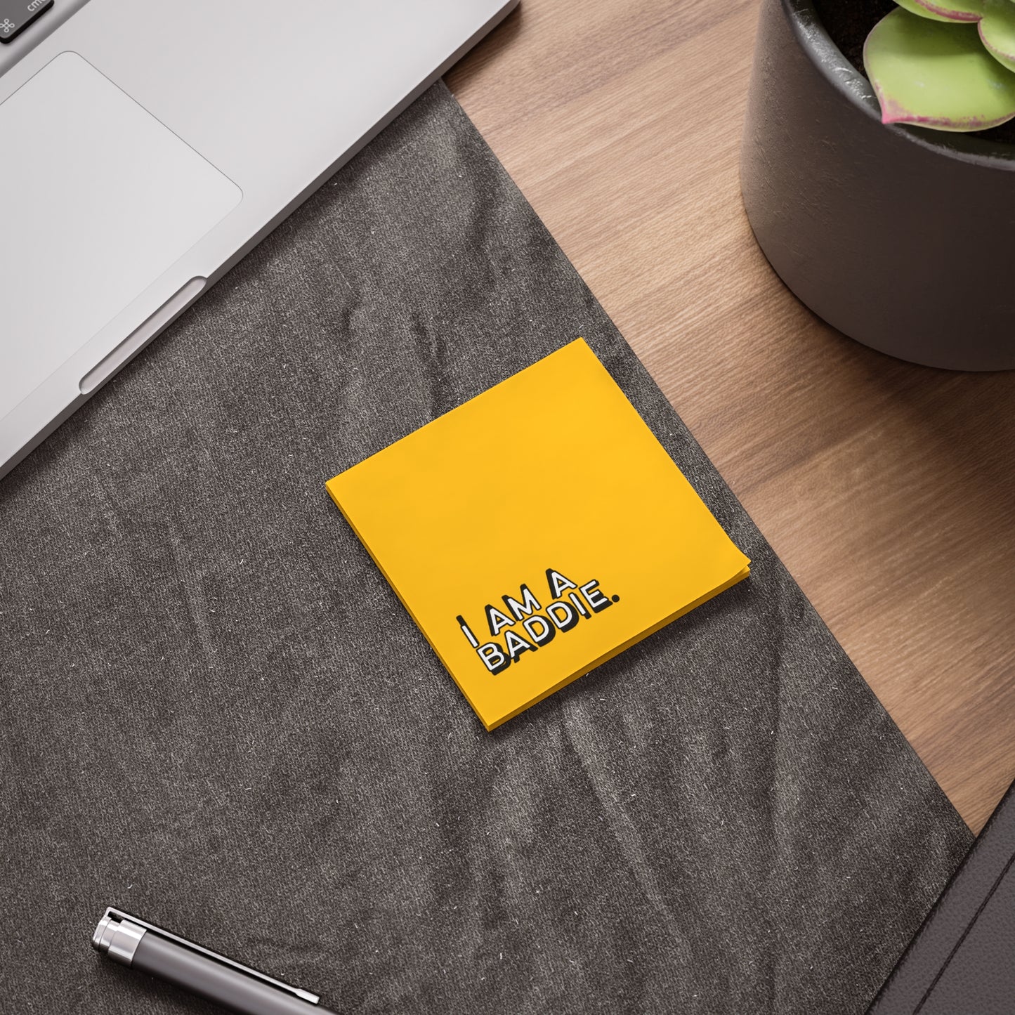 I am a Baddie - Post-it® Note Pads - affirmation note in yellow