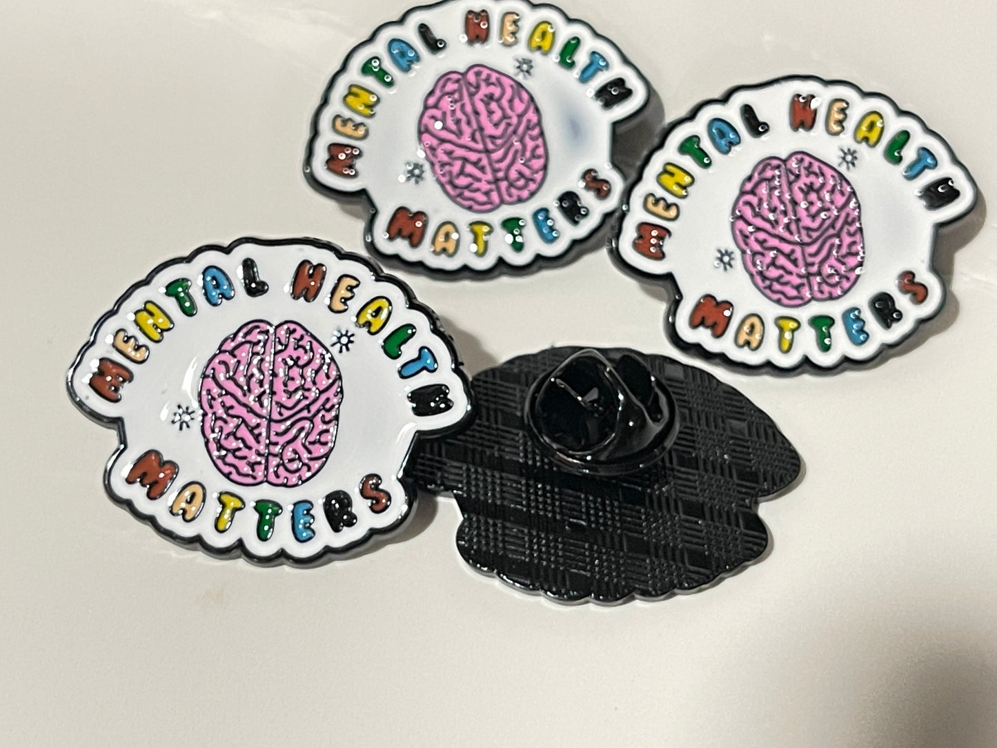 Mental Health Matters & Brain Pin