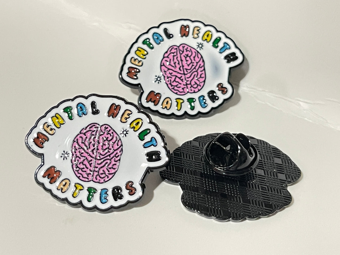 Mental Health Matters & Brain Pin